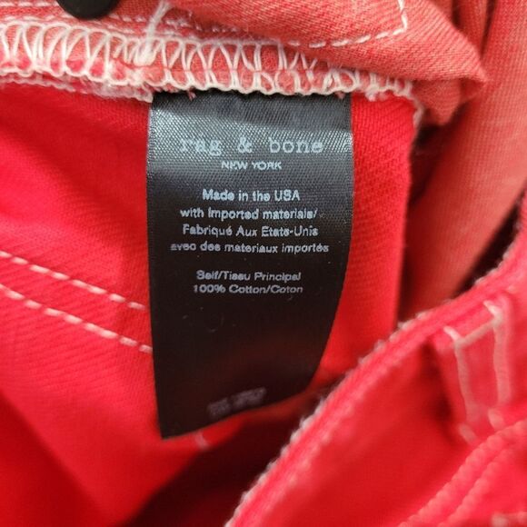 RAG & BONE canvas utility red jeans - Picture 11 of 11